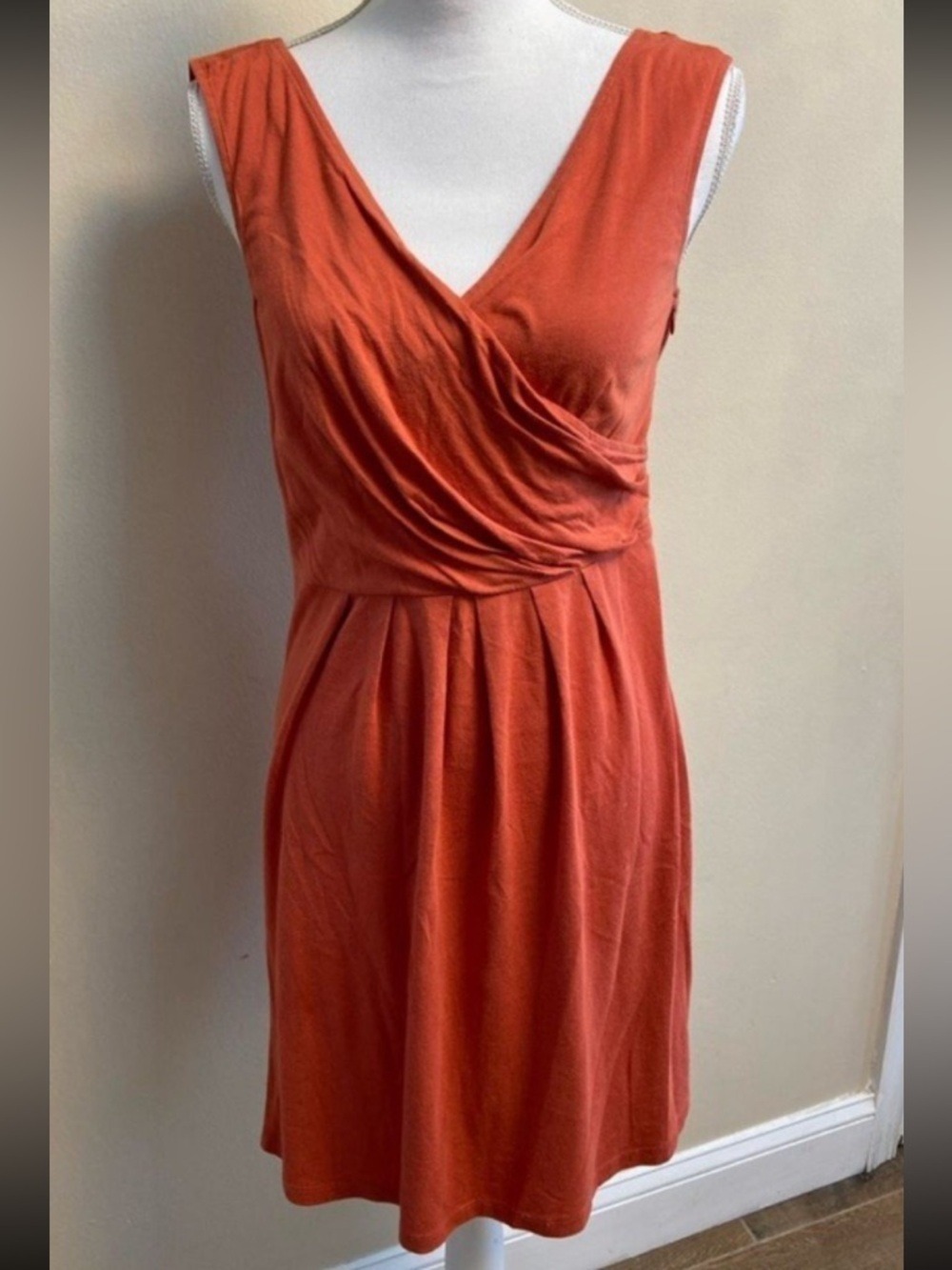 Sundance Sleeveless mini slip Dress in Rust Orange Sz 4